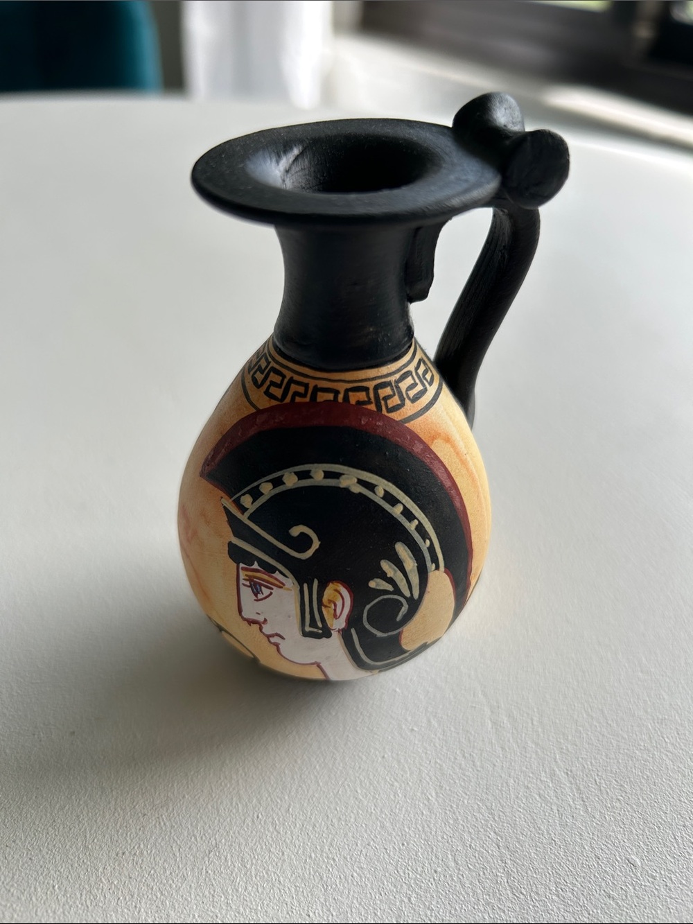 Hand-Painted Grecian Accent Vases in Black and Tan - see card - Picture 4 of 5